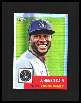 2022 Lorenzo Cain - Topps Chrome #480 Prism Refractor - S1B2R1L5C22