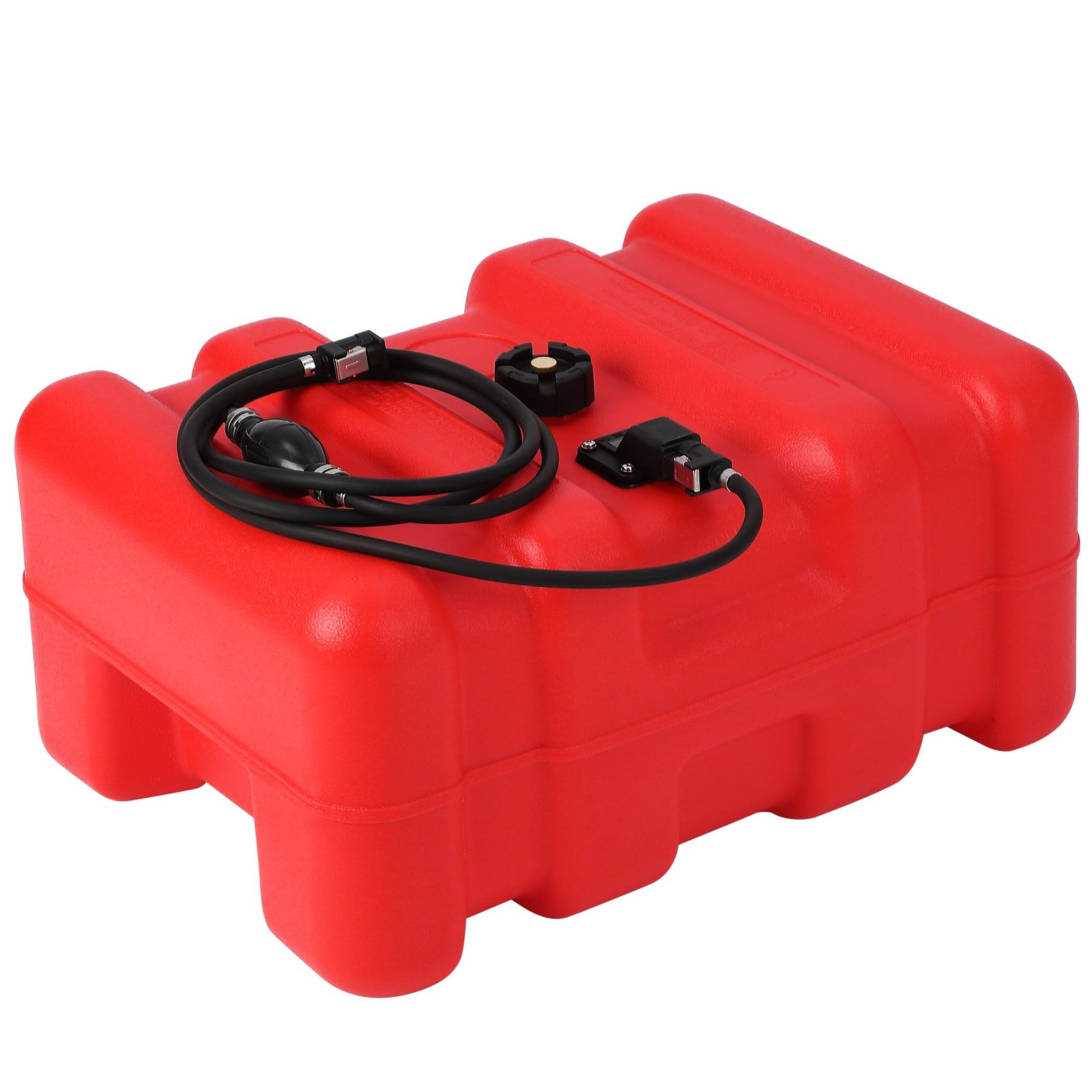 15-Gallon Marine Portable Fuel Tank with Fuel Line for Outboard Motors