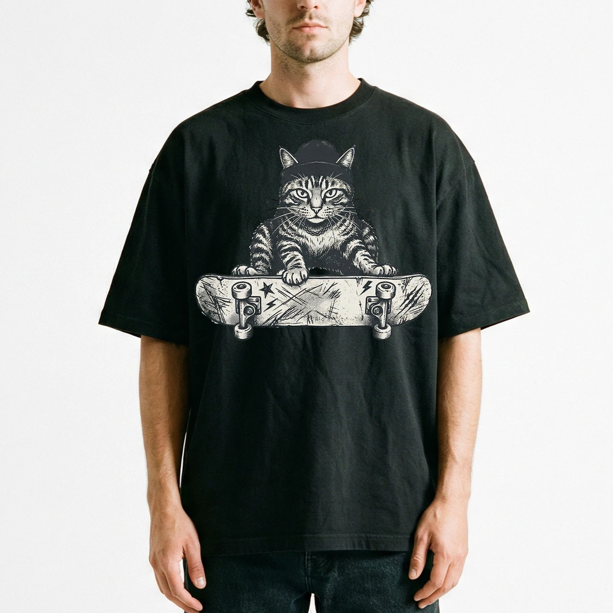 Vintage Cat T Shirt In Men's T-Shirts for sale | eBay