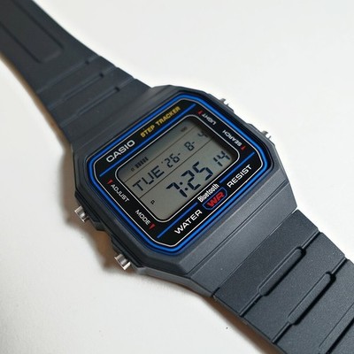 CASIO F-B100W-1AJF チープカシオ Bluetooth③ Casio F-B100W-1AJF Standard Quartz Unisex Watch Black Dial Digital