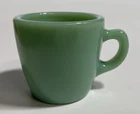 Vintage Fire King Jadeite Green Heavy C Handle Mug Cup Oven Ware 6oz 3”