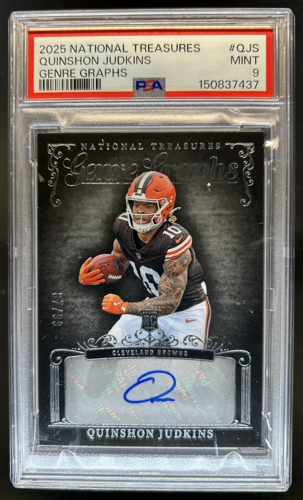 Quinshon Judkins Panini National Treasures Genre Graphs #QJS Base