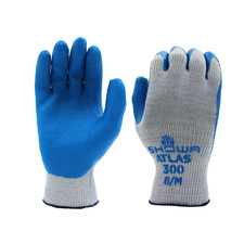 Atlas 300 Original 1994 Crinkle Grip Work Gloves, Natural Latex Palm, Heavy Duty