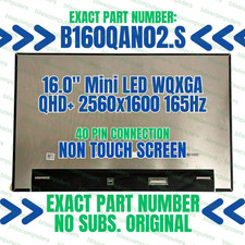 165HZ 16.0" WQXGA HBR3 LAPTOP LCD Screen Exact AUO B160QAN02.S mini LED