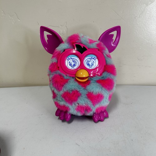 Furby Boom rosa Herzen türkis pink interaktives sprechendes Spielzeug 6 Zoll 2012 funktioniert - Bild 5 von 11