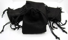 BLACK VELVET JEWELRY BAG DRAW STRING CLOSURE GIFT BAGS PUCH 15 PCS FAVOR WEDDING