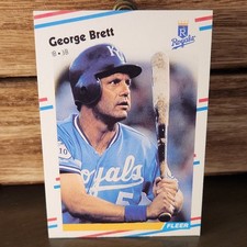 1988 Fleer George Brett #254 Kansas City Royals Baseball Sports Trading Card