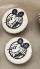 VINTAGE KOCHER MICKEY MOUSE BUTTONS — LOT OF 13 BUTTONS — WHITE WITH BLACK — photo 1