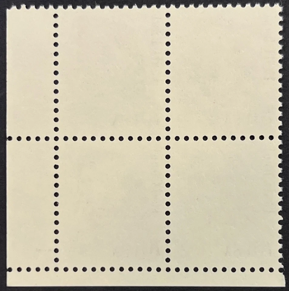 US Scott #2175, 10c Red Cloud P.B. of 4, Lake, Dull Gum, Block Tagging, VF, MNH - Image 2 of 2