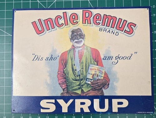 Vintage Style Uncle Remus Brand Syrup Metal Tin Advertising Sign Embossed 16x12