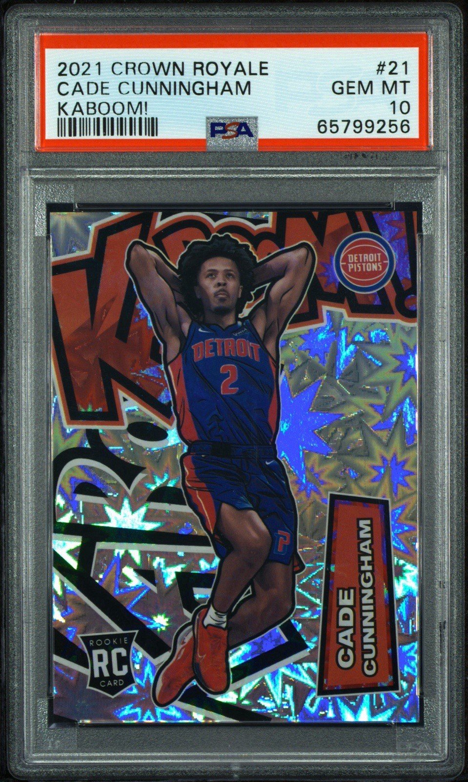 2021-22 Panini Crown Royale - Kaboom! Cade Cunningham #21 (RC) PSA 10