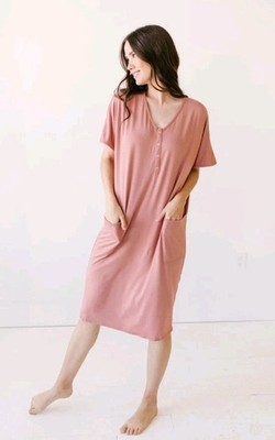 Dwell & Slumber Cocoon Dress Women s Sz M/L Mumu House dress Oversized Comfy