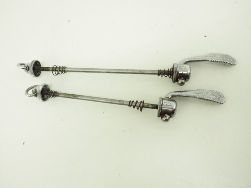 Vintage Campagnolo Record Road Bike Quick Release Skewer Set Front/Rear Chrome