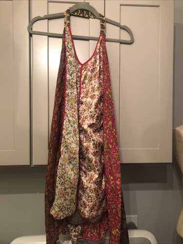 Silly Yeti Halter Dress, Women’s One Size 100% Recycled Silk  ￼ - Picture 2 of 12