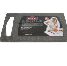 Plastic Lightweight Marble Style Chopping Board Stain Resistant Board 37cm x 25c