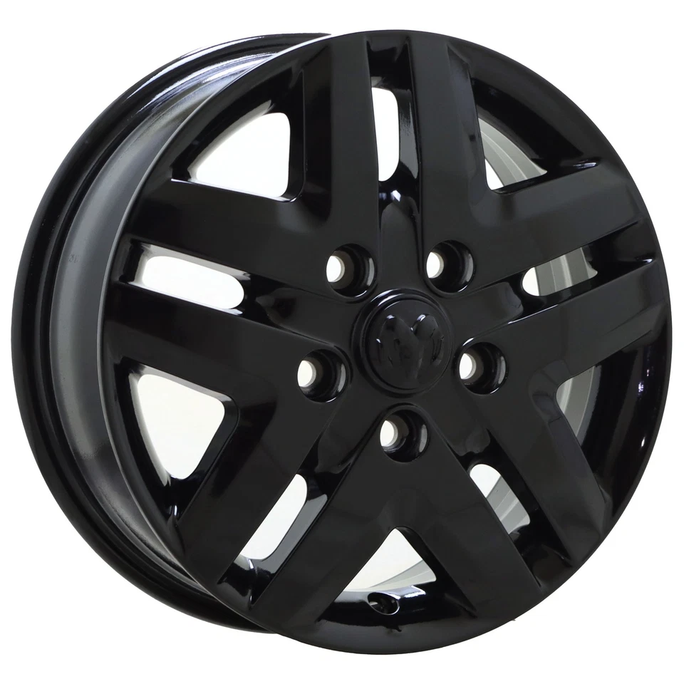 16" Dodge Ram Promaster Gloss Black wheels rims Factory OEM set 2533 EXCHANGE - Image 3 of 4