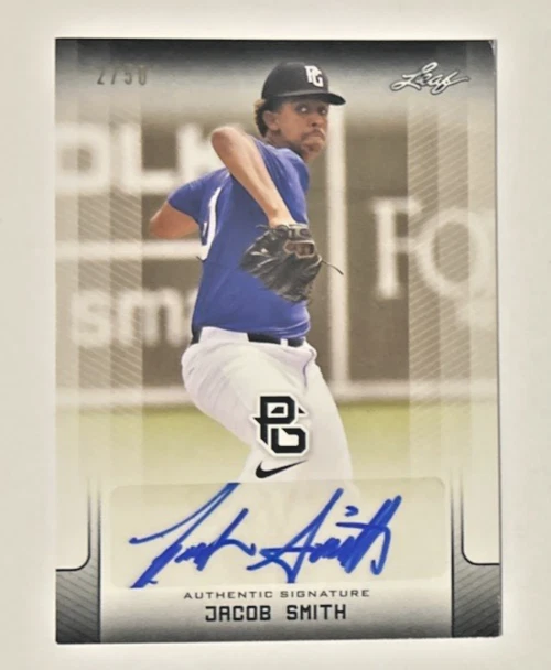 Jacob Smith 2017 Leaf Perfect Game #BA-JS2 Black SP Autograph /50 Insert - Imagem 2 de 3