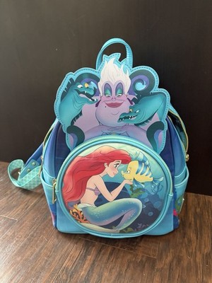 Disney Blue Backpack with Ariel and Ursula Design s-l400.jpg main image 3