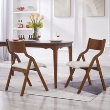 Ball  Cast Modern Folding Chairs Upholstered Kitchen Dining Chair Seating Se...