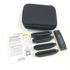 Hohner Roadhouse Blues 5-Piece Harmonica Set Keys C/G/A/D/E w/Storage Case
