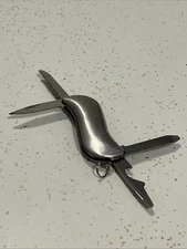 Stainless Steel Pocket Knife Tool - Key Ring Tool 5-IN-1