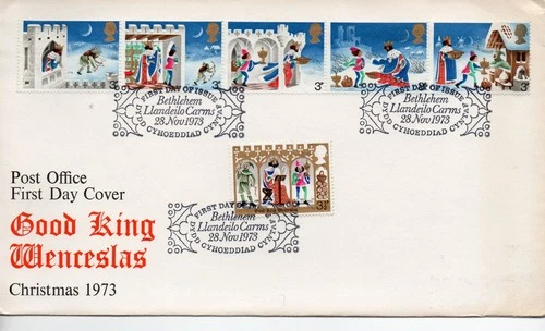 GB -  First Day Cover - (C 1) 1973  Christmas (C)- U/A  Pmk Bethlehem