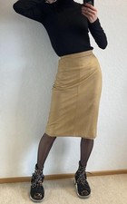 Women Fashion Real Leather Slim High Waist Skirt Nightclub Streetwear