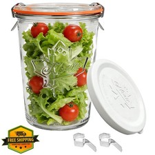 Fermentationweight 27oz Sourdough Starter Jar Glass