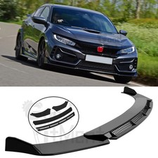 For Honda Civic Type R 16-21 Front Bumper Body Lip Splitter Spoiler Glossy Black For Honda Civic Type R 16-21 Front Bumper Body Lip Splitter Spoiler Glossy Black