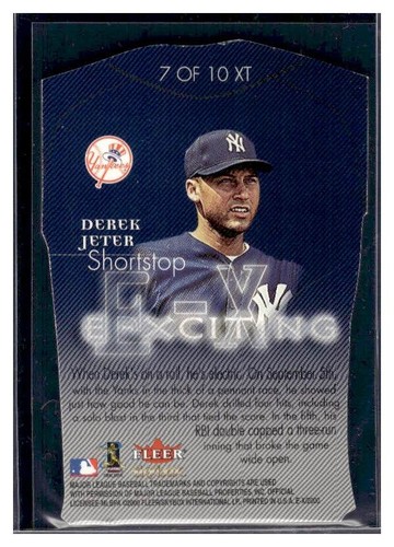2000 Fleer EX E-XCITING #7 XT Derek Jeter New York Yankees HOF - Zdjęcie 2 z 2