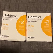 Habitrol Nicotine Transdermal Patches 14 mg Step 2 Stop Smoking 1 month supply