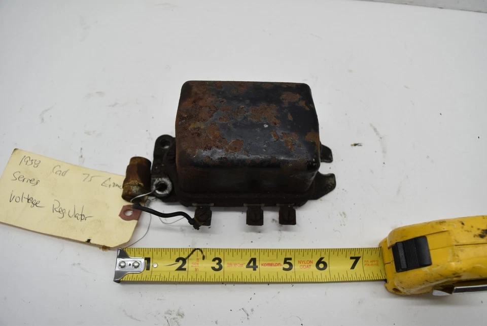 CadilLAC 1958 Fleetwood limusina Delco Remy regulador de voltaje 58 vintage original Foto 4 de 4