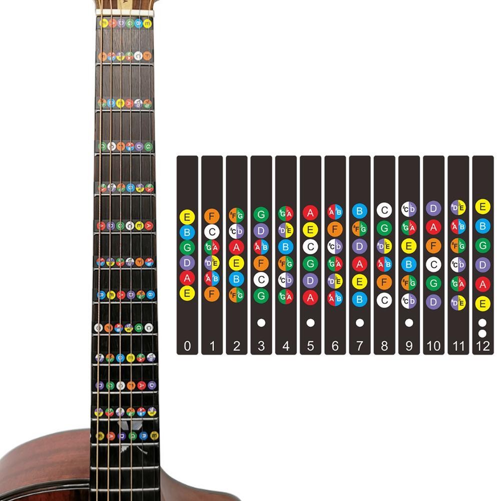 Guitar Scale Name Stickers Electric Guitar Beginner Y7K7 Q5Y4 new Hot D6 Z1M0