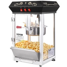 Popcorn Maker, 850W Popcorn Popper Machine, 8 Oz Kettle Makes 48 Cups per Batch,