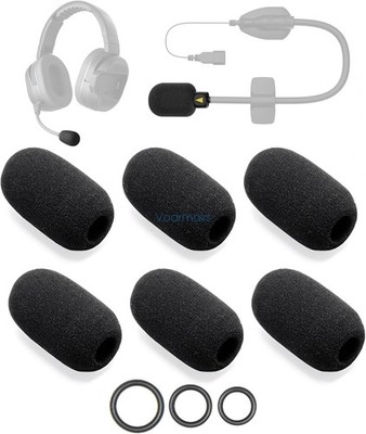 6-Pack Mic Cover for CARDO PACKTALK,FREECOM X,Spirit Series,Motorcycle Helmet