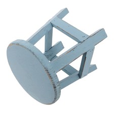  Petit tabouret décoratif rond - Support surélevé pour pots de fleurs en bois de