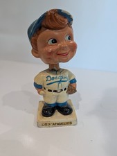 1962 Los Angeles Dodgers Stadium Baseball Bobblehead Nodder Vintage White Base