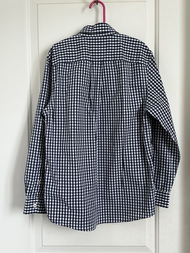 Vineyard Vines boys S 8-10 blue white check button down long sleeve shirt EUC - Picture 3 of 3