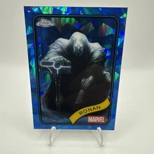 2025 Topps Marvel Comics Chrome Sapphire Ronan Base Blue