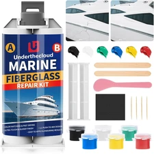 Fiberglass Boat Repair Kit(Color Match), Gel Coat Repair Kit for Boats, Marin...