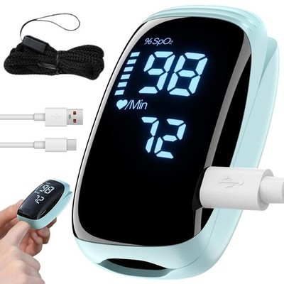Premium Finger Pulsoximeter SpO2 Sauerstoff Messgerät Blut Pulsmesser Monitor DE