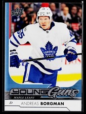 2017-18 Upper Deck #229 Andreas Borgman RC Young Guns Toronto Maple Leafs