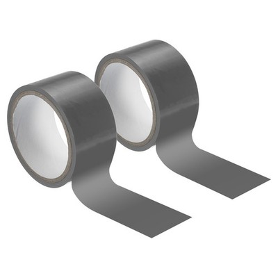 Non Stick Static Tapes 2 in x 50 Ft 2 Roll Duct Tape for Organizing Cable Silver