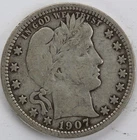 F 1907 O Barber Quarter