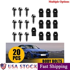 For Ford Truck Metal Body Bolts & U-nut Clips- 5/16-18 x 1-3/16"- 1/2" Hex- #374
