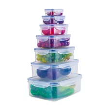 Food Storage Containers Set of 7 with Airtight Lids, BPA Free, 0.12L-3.8L