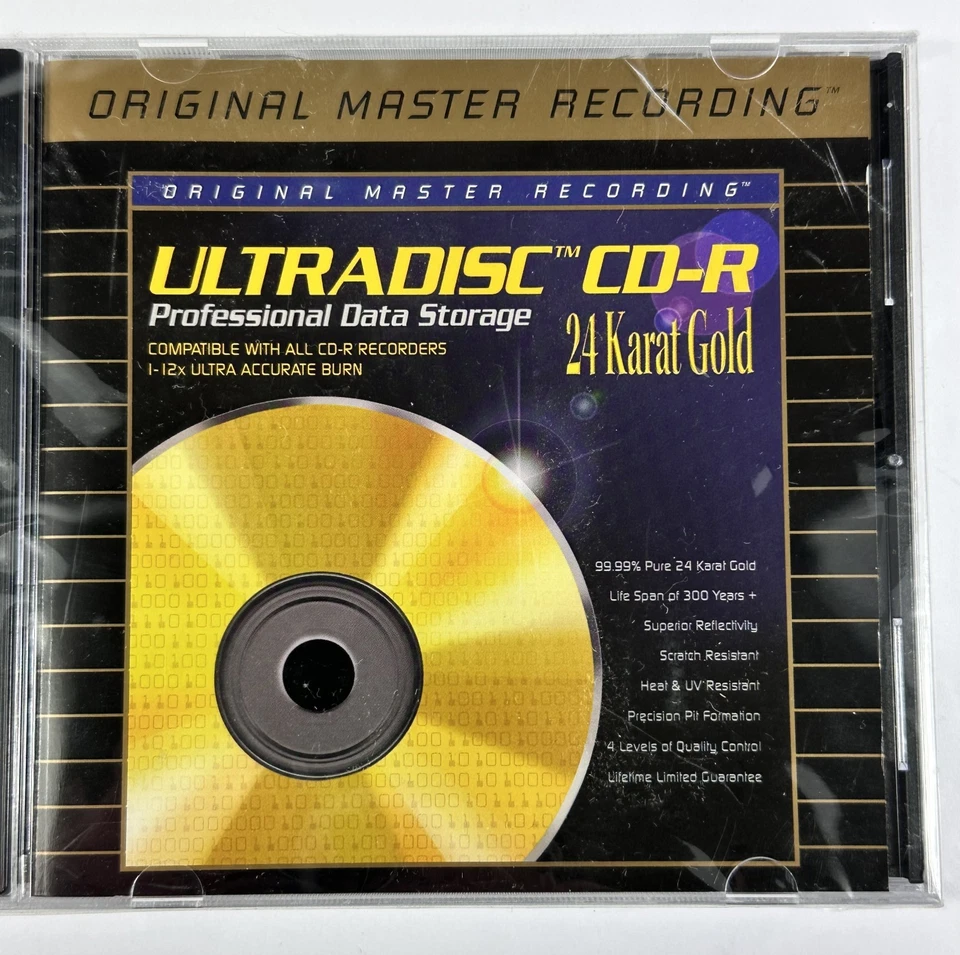 Mobile Fidelity Sound Lab Ultradisc 24K Gold CD-R Sealed Blank Data Disc New - Image 2 of 4