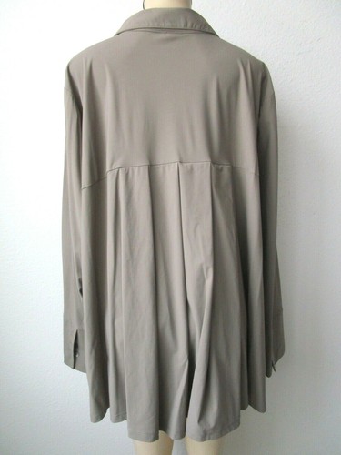 MARLA WYNNE ARMY GREEN LONG SLEEVE STRETCH BLOUSE SIZE 3X - NWT - Picture 3 of 6
