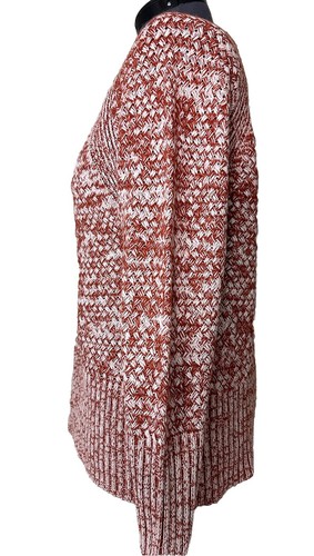 Goods Co. Universal Thread Women's Size Large Orange & White Sweater - Picture 3 of 3