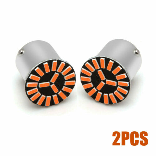 2Pcs 1156 BA15S LED Car Signal Lights Amber P21W Auto Indicator Reverse Bulbs - Picture 10 of 13